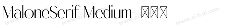 MaloneSerif Medium字体转换 MaloneSerif Medium字体转换
